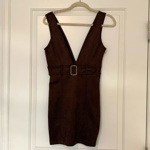 NWT Chestnut brown suede dress, small